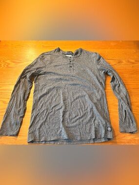 Reigning Champ Heather Gray long sleeve henley